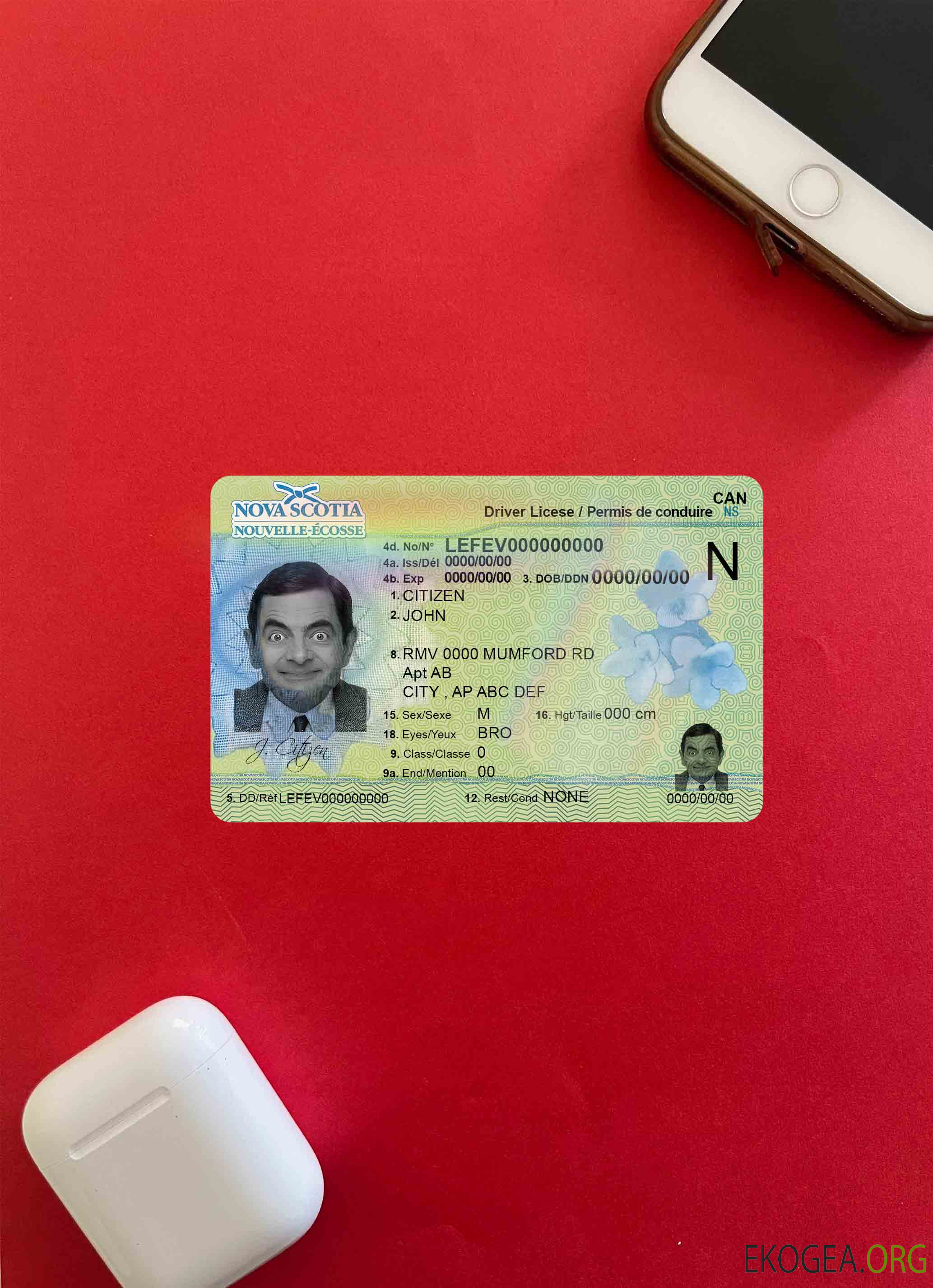 Canada Nouvelle Écosse DL photolook AVANT